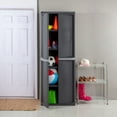 thumbnail image 4 of Sterilite Armoire de Rangement à 4 Tablettes, Portes Verrouillables avec Tablettes Ajustables, Gris, Lot de 2, 4 of 9