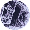 thumbnail image 1 of Ahgly Company Tapis Rond Lavable en Machine Intérieur Transitionnel Bleu, 7 Pieds Rond, 1 of 7