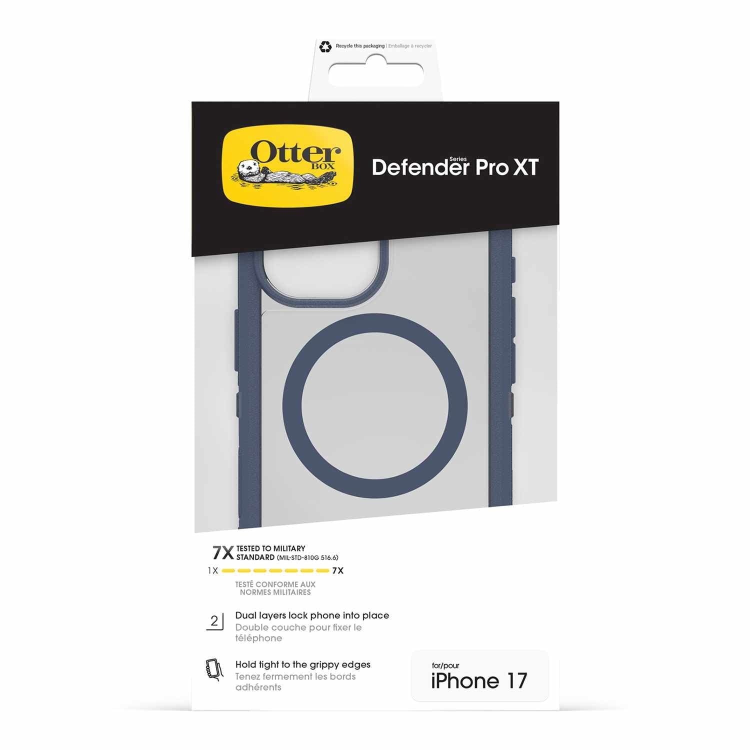 OtterBox Defender Pro XT Clear MagSafe Case w/Camera Control Bootcut (Blue) for iPhone 17 Pro Max