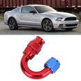 thumbnail image 1 of Aluminum Alloy Red Blue Oil Line End Fitting Adapter for PTFE Fuel Hose, Adjustable, Strong Retention, Integrated Design, 1 of 8