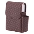 thumbnail image 3 of KLKCMS Leather Lighter Holder Hard Case 20 Capacity Cigar Storage Box Braided Braided Dark Brown, 3 of 7