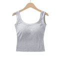 thumbnail image 4 of TIWEKE Camisoles à Bretelles Spaghetti Ajustables pour Femmes avec Soutien-Gorge Intégré - Camisoles de Base pour Superposition pour Chaque Garde-Robe, Taille M, 4 of 9
