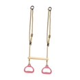 thumbnail image 3 of Lipstore Barre de Trapèze Stable Robuste Balançoire Portable pour Usage Intérieur Extérieur Gym à Domicile Rose, 3 of 8