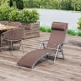 thumbnail image 2 of Outsunny Chaise Longue Inclinable Pliante Robuste pour l'Extérieur, Chaise Longue de Patio, Jardin, Plage, à Gravité avec Oreiller, 7 Positions de Dossier Réglables, Brun, 2 of 9