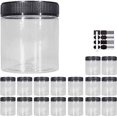 thumbnail image 1 of EcoNesxp 16 oz clear plastic jars with lids, airtight containers for honey and jam 16 oz clear plastic jars with lids, set, 1 of 5