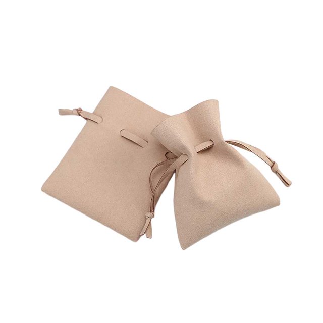 QualitChoice 50 Pieces Gift Bag Portable Drawstring Solid Color Candy Ring Jewelry Cellphone Storage Pouch Pocket Organizer Wine Red Khaki
