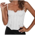 thumbnail image 1 of Bras for Women, Womens Solid Color Lace Suspender Wrapped Around Chest Waist And Backless Bra With Transparent Mesh And Zipper Closure, 1 of 2