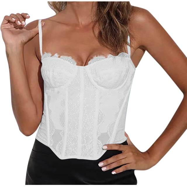 Bras for Women, Womens Solid Color Lace Suspender Wrapped Around Chest Waist And Backless Bra With Transparent Mesh And Zipper Closure