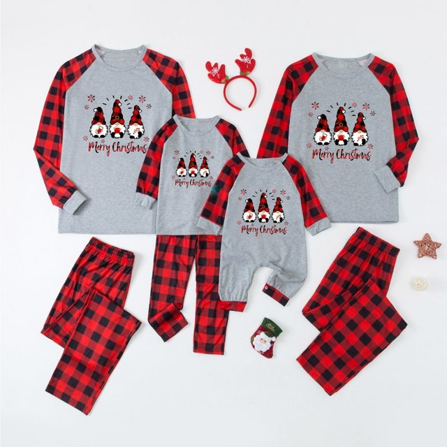 MASRIN Matching Pjs For Family Christmas Pajamas for Family Pjs Matching Set Family Christmas Pajamas Soft Xmas Pajamas Matching Sets Top Pants Christmas Hat Pjs