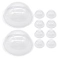 thumbnail image 4 of Miangastore 10 Pcs Demi-Couvercles Ronds pour Bricolage, Plastique Transparent, Demi-Sphères pour Scènes de Noël, Durables, 4 of 9