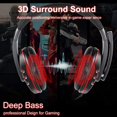thumbnail image 2 of Gaming headset, 3.5mm wired headset stereo headset with microphone volume control, suitable for PS4 PS5 PC tablets, laptops, smartphones, Xbox One, 2 of 7