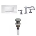 thumbnail image 1 of American Imaginations 36.75-in. W 3H8-in. Ceramic Top Set In White Color - Drain Incl. AI-33161, 1 of 8