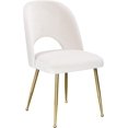thumbnail image 2 of Meridian Furniture Logan Cream Velvet Dining Chair (Set of 2), 2 of 19