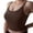 Coffee, variant on Women's Comfortable Transparent Shoulder Strap Backless Spongeless Bra with Convertible Straps