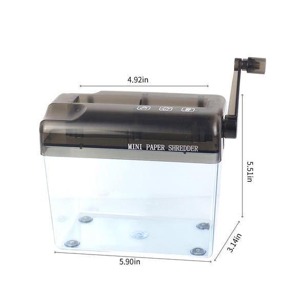 Herunwer Portable Manual Mini Paper Shredder, A6 Straight-Cut Desktop Shredder for Home Office