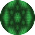 thumbnail image 1 of Ahgly Tapis Rond Lavable en Machine Intérieur Transitionnel Vert Émeraude Profond, 3 Pieds Rond, 1 of 7
