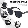 thumbnail image 2 of FEISEDY Lunettes de Soleil Rétro Rondes Polarisées pour Femmes Hommes Monture Circulaire Verres UV400 B2311, 2 of 5