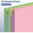 thumbnail image 3 of 5pcs Small Note Pads, Notepads 5x8 College Ruled Notebook, Writing Pads 5 x 8, Legal Pads, Memo Pad Paper Perforate, Ruled Line Notebooks for Work, School, Office, 3 of 7