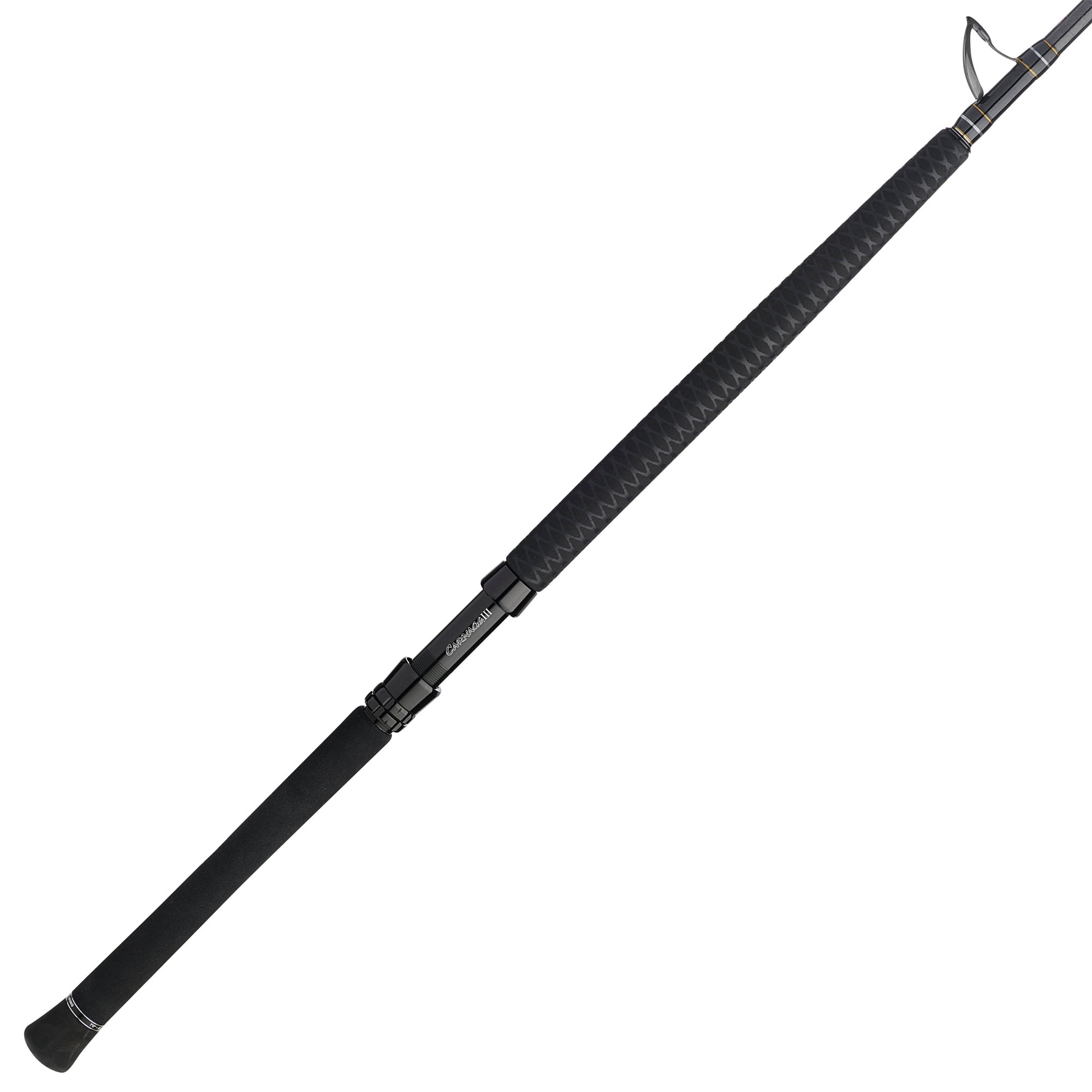 Penn Carnage III Boat Conventional WC Spinning Fishing Rod, 7’, Loads 80 – 130 Lbs, Black