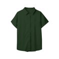 thumbnail image 2 of Birdeem Fashion Woman Causal Button Solid Blouse Short Sleeve T-Shirt Summer Tops, 2 of 6