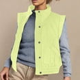 thumbnail image 1 of Women's Casual Solid Color Lapel Hooded Sleeveless Jacket with Elastic Hem for Spring and Summer, 1 of 8
