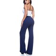 thumbnail image 4 of jovati Pantalon Palazzo Fluide pour Femmes Taille Haute Mode Uni Ample Grand Long, 4 of 9
