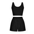 thumbnail image 4 of Birdeem Womens Spring and Summer Solid Tank Top Shorts Two Piece Casual Home Set, 4 of 9