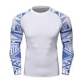 thumbnail image 1 of RUNQHUI Men's Long Sleeve Rash Guard Shirt Swimwear UV UPF 50+ Protection Swim Shirt Wetsuit Tops Type A L, 1 of 4