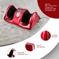 thumbnail image 3 of Gymax Rolling Foot Massager Shiatsu Foot Massage Machine w/ Remote Control Red, 3 of 9