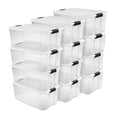 thumbnail image 1 of Sterilite 116 Quart Ultra Latching Clear Plastic Storage Tote Container, 12 Pack, 1 of 10