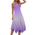 thumbnail image 3 of UPPADA Robe Débardeur Maxi pour Femme à Ourlet en Pointe, Été, Coupe Ample, Sans Manches, Col Ras du Cou, Robe d'Été Décontractée à Volants, Ligne A, Style Bohème, Codes Promo, Violet, TG, 3 of 7