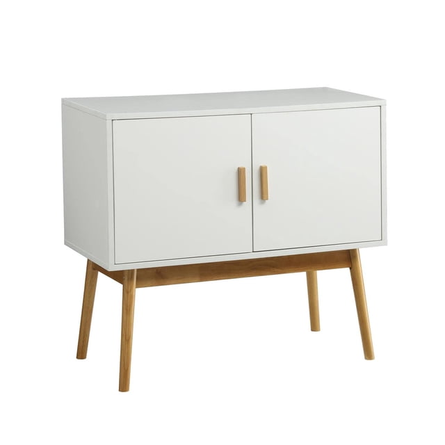 Convenience Concepts Table Console de Rangement Oslo, Fini Bois Blanc
