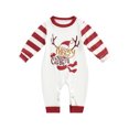thumbnail image 1 of Faithtur Vêtements de Nuit Parent-Enfant Xmas Col Rond Imprimé Élan Hauts Pantalons, 1 of 7