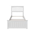 thumbnail image 3 of Lit Plateforme en Bois Mission Simple TG avec Pied de Lit Assorti, Blanc, 3 of 5