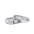 thumbnail image 2 of 3 1/2ct Princess Cut Diamond Engagement Ring Wedding Set 14K White Gold, 2 of 4
