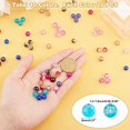 thumbnail image 2 of CHUANK 100pcs 10 Color Crackle Glass Beads 10mm Handcrafted Lampwork Round Crystal Beads Bulk, 2 of 9