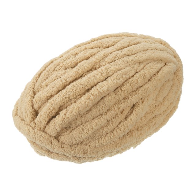 Unique Bargains Chunky Polyester Light Brown Chenille Yarn, 27m x 2cm, 1 Piece