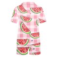 thumbnail image 4 of Jamicy Pyjama Mignon pour Femmes Mode Décontractée Imprimé Haut à Manches Courtes à Col à Revers avec Short Ample Confortable Ensemble de Pyjama pour la Maison, 4 of 4