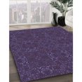 thumbnail image 3 of Ahgly Company Machine Washable Indoor Rectangle Transitional Dark Purple Area Rugs, 8' x 10', 3 of 7