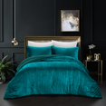 thumbnail image 1 of Grace Living Aashvi Crinkle Velvet 3pc Comforter Set - 2 Pillow Shams, 1 Comforter, 1 of 5