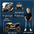 thumbnail image 3 of Aosom 12V Kids ATV with Music, Headlights, High & Low Speed, Yellow, 3 of 10