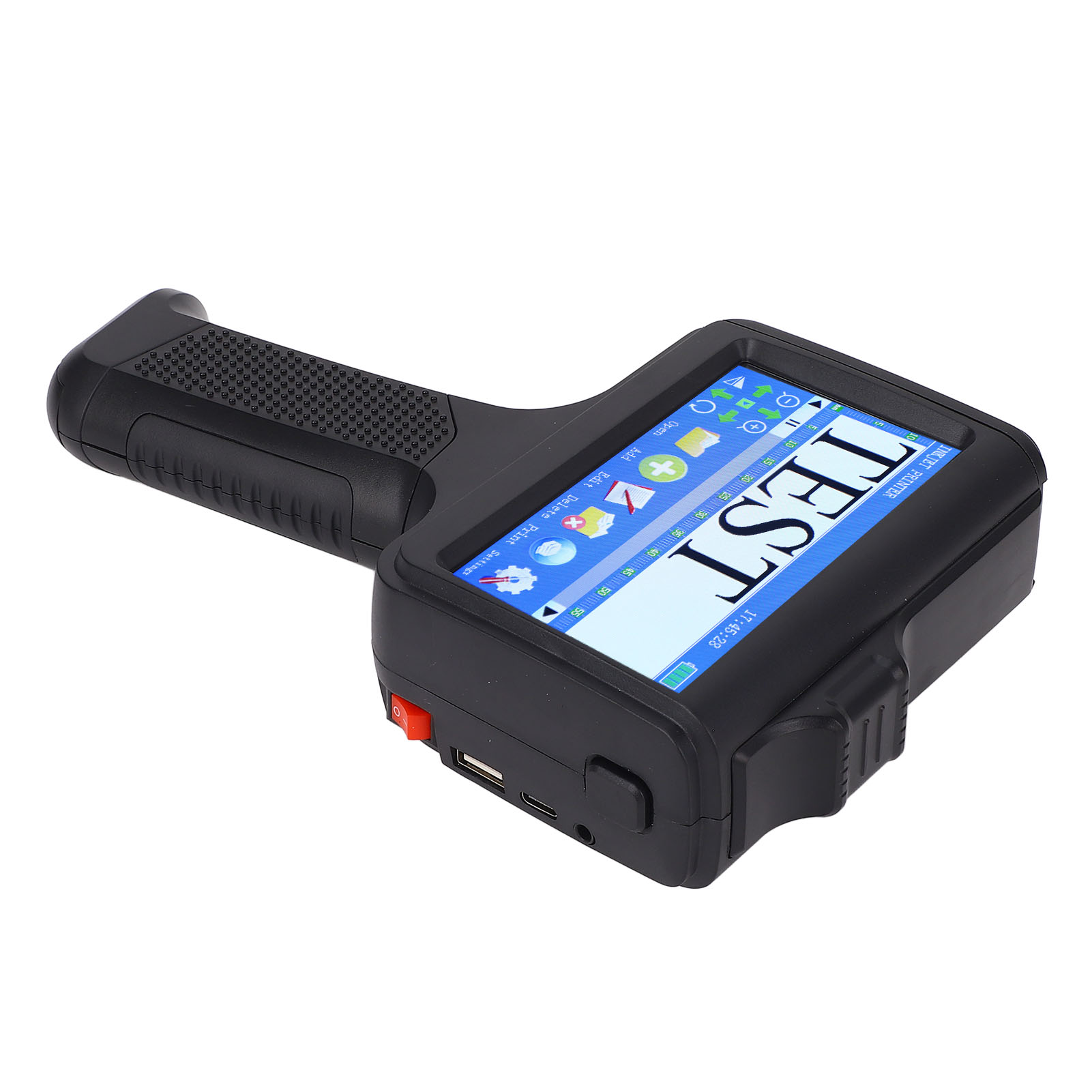 Handheld Coding Machine, Simple UI Interface Handheld Inkjet Printer  for Paper Plastic Leather