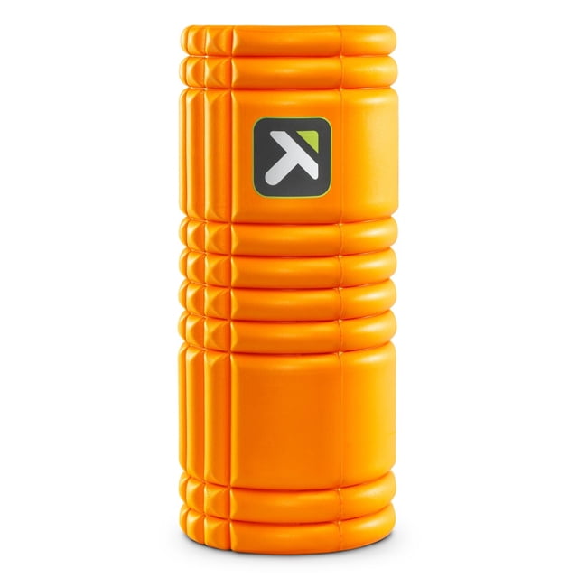 TRIGGERPOINT GRID FOAM ROLLER - 13 Pouces Est un GRID FOAM ROLLER orange Vif avec un Noyau Creux Breveté et une surface en Mousse EVA multi-density Présentant des Motifs GRID Surélevés et le logo TRIGGERPOINT, Conçu pour Soulager l'Étirement Musculaire, Améliorer la Mobilité et Favoriser la Récupération, Convient Aussi à la Libération Myofasciale Ciblée.