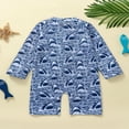 thumbnail image 4 of Toddler Kid Baby Boys Rash Guard Long Sleeve Zipper Beach Swimsuit One Piece Bathing Suit, 4 of 7
