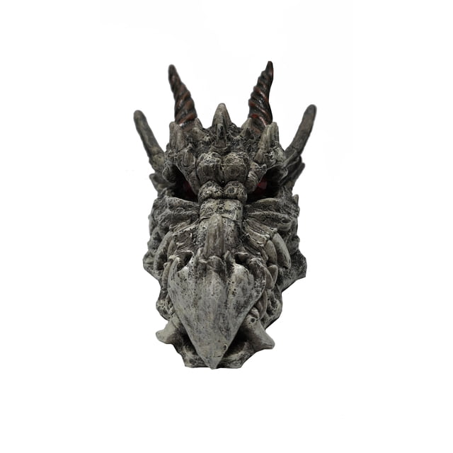Penn-Plax Dragon Skull Gazer Aquarium Resin Ornament, Large, 5 in