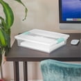 thumbnail image 4 of Sterilite Large Clear Plastic Storage Bin w/Clear Lid & Aqua Latch, 24 Pack, 4 of 11