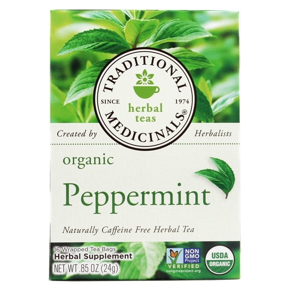 Traditional Medicinals - Tisane Biologique à la Menthe Poivrée - 16 Sachets de Thé