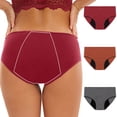 thumbnail image 2 of Culottes Menstruelles pour Femmes Flux Abondant, Culottes Réutilisables Anti-Fuites Post-Partum pour Incontinence Menstruelle 3 Pcs, 2 of 8