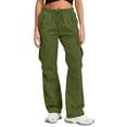 thumbnail image 1 of Pantalon pour Femmes Ample à Cordon, Poche, Décontracté, Sport, Jogger, Salopette, 1 of 6