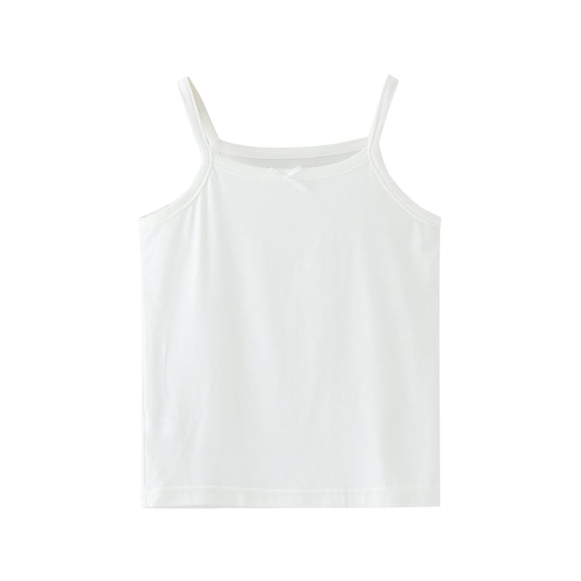 WEIYLL Girls Tank Tops Racerback Crop Soild Sleeveless Sports Summer Spaghetti Kids Clothing for 4-5 Years